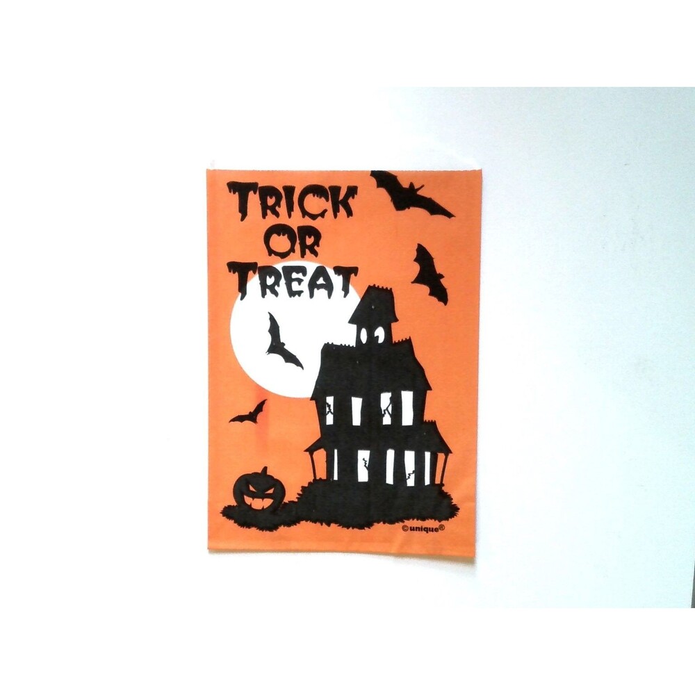 Unique Industries Trick or Treat Bag Halloween Party Favor Haunted House Bats